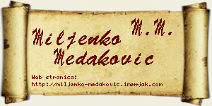 Miljenko Medaković vizit kartica